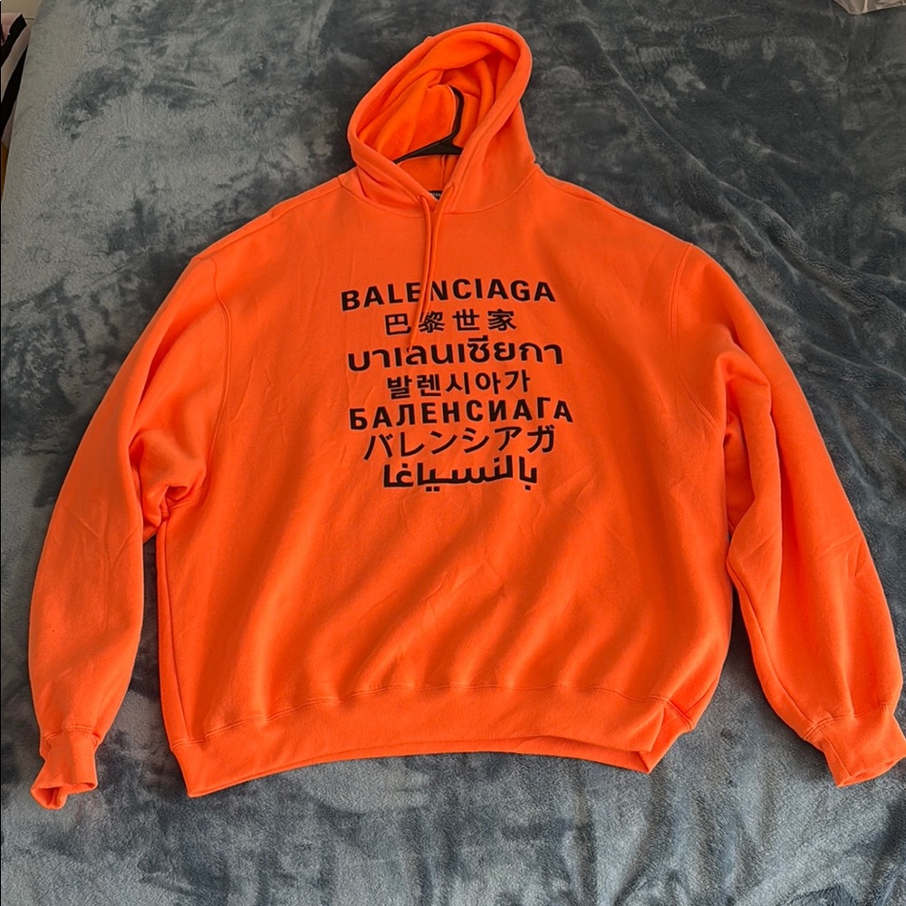 Balenciaga Languages hoodie sz Large